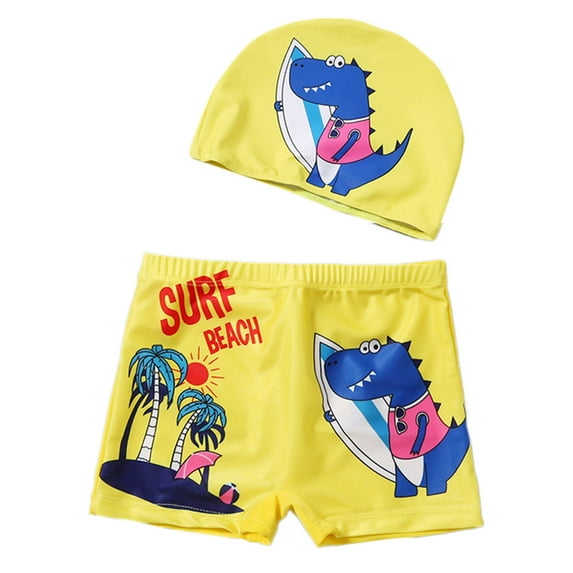 MEZZALL Toddler Boys Cartoon Printed Swim Trunks Kids Boys Bathing Suit Swimsuit Beach Soft Beachwear, 3-4 Years