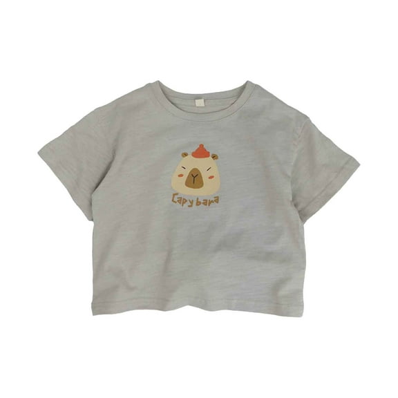 MEZZALL Toddler Boys Girls Short Sleeve T-Shirts Summer Casual Cartoon Prints Tops Beach Holiday Shirts T-Shirt Tee Relaxed Fit Baby Wear