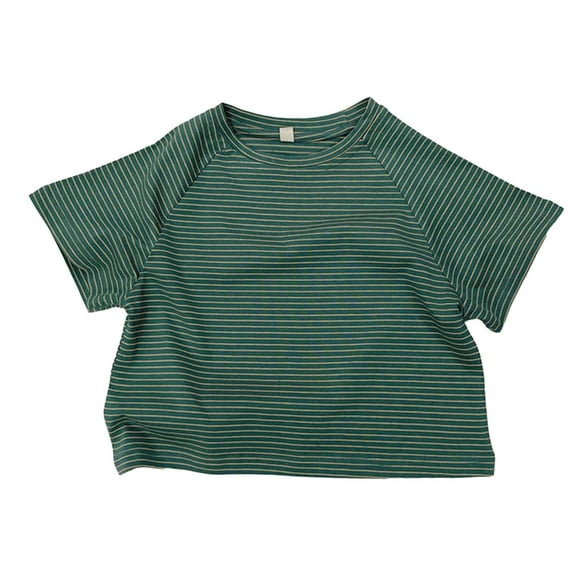 MEZZALL Toddler Boys Girls Short Sleeve T-Shirts Summer Casual Tops Beach Holiday Striped Shirts T-Shirt Tee Breathable Baby Wear