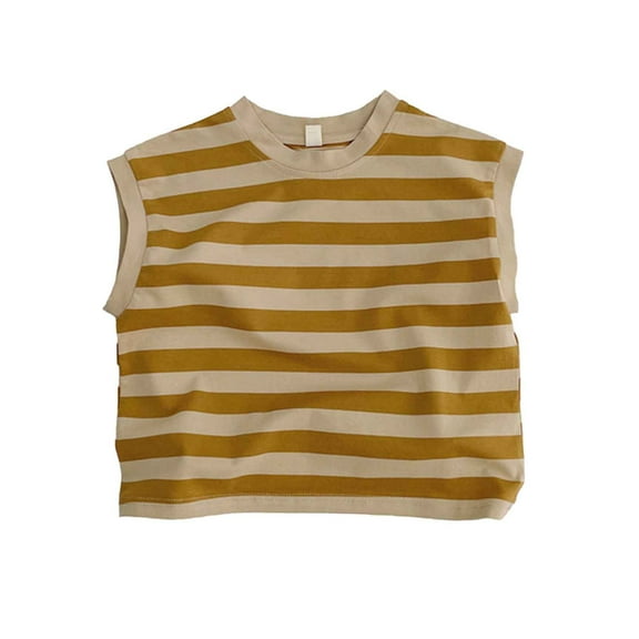 MEZZALL Toddler Boys Girls Sleeveless Summer Casual Striped Tops Beach Holiday Shirts Vest Versatile Baby Wear