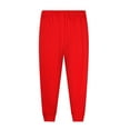 thumbnail image 1 of MEZZALL Toddler Boys Girls Solid Color Prints Nightwear Long Pants Leisure Dailywear, Red, 3-4 Years, 1 of 3