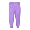 thumbnail image 1 of MEZZALL Toddler Boys Girls Solid Color Prints Nightwear Long Pants Versatile Dailywear, Purple, 4-5 Years, 1 of 3