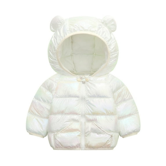 MEZZALL Toddler Boys Girls Winter Coats Hooded Jackets Long Sleeve Windproof Zipper Warm Outwear Soft Dailywear