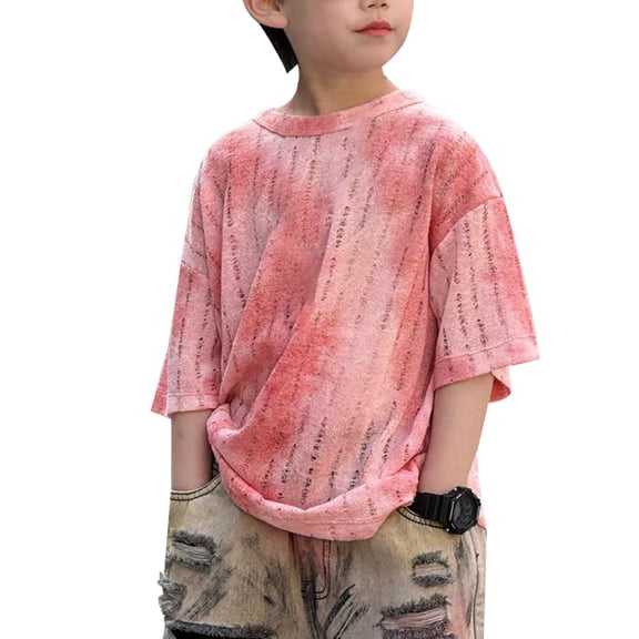 MEZZALL Toddler Boys Graphic T-Shirt Casual Comfortable Tee For Kids 2 14 Years Old Trendy Tie Dye Vintage Style Tops For Spring Summer Daily Wear Cozy Baby Wear