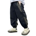 thumbnail image 1 of MEZZALL Toddler Boys Kids Cargo Pants Stretch Elastic Waist School Kids Twill Joggers Breathable Baby Wear, 1 of 6