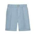thumbnail image 1 of MEZZALL Toddler Boys Loose Fit Casual Shorts Breathable Solid Color Pleated And Rolled Suit Shorts For Outdoor Daily Wear Breathable / 6-7 Years, 1 of 2