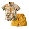 thumbnail image 1 of MEZZALL Toddler Boys Outfits Sets Stylish Short Sleeve Bowtie Shirt And Shorts Outfits Sets Kids Casual Beach School Events And Parties Ideal For Ages 6 Months To 6 Years Cozy Baby Wear, 1 of 8