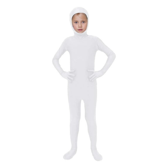 MEZZALL Toddler Boys Romper Jumpsuit Performance Stage Show Zentai Tight Fitting Solid Color Full Coverage Onesie Kids Children Trendy Long Sleeve O-Neck Spring One-Pieces