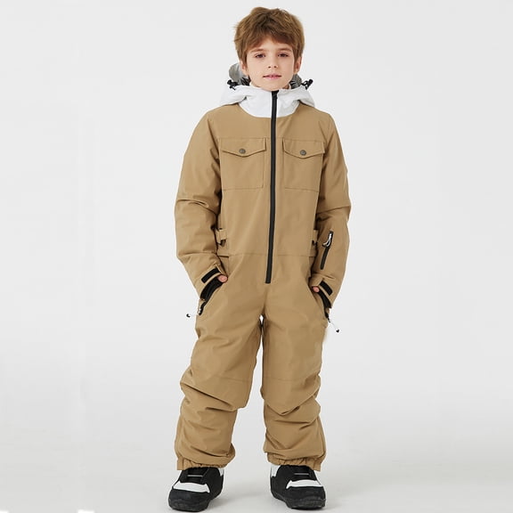 MEZZALL Toddler Boys All Season Insulated Snowsuit Jumpsuit For Skiing Outdoor Winter Activities Thermal Windproof Soft Kids Romper Boho Long Sleeve O-Neck Spring Child One-Pieces