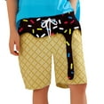 thumbnail image 1 of MEZZALL Toddler Boys Swim Trunks Swimwear For Kids Beach Pool Waistband Adjustable Comfortable Summer Swim Shorts With Ice Cream Prints Comfort Baby Wear, 1 of 4