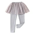 thumbnail image 1 of MEZZALL Toddler Children Leggings Girls Prints Trousers Two Culottes Spring Autumn Shaggy Yarn Skirt Pants Leisure Dailywear, Grey, 5-6 Years, 1 of 4