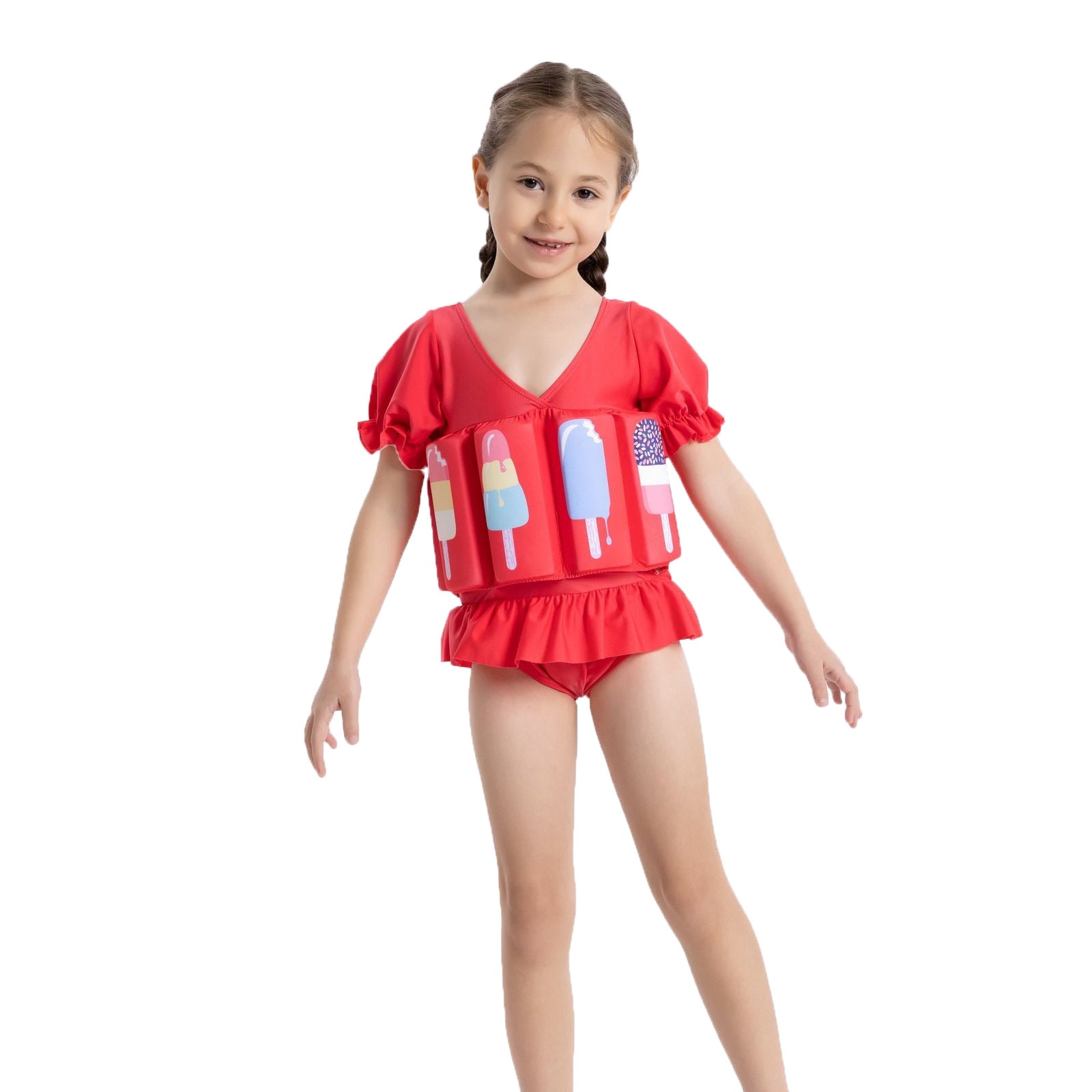 MEZZALL Toddler Girl Floatation Swimsuit With Adjustable Buoyancy Baby ...