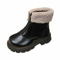thumbnail image 1 of MEZZALL Toddler Girls Boots Warm And Soft Sole Toddler Kids Winter Fall Fashion Comfortable And Cozy Children Footwear Durable Design Ideal Everyday Wear Stylish Outdoor Solid Color Shoes, 1 of 7