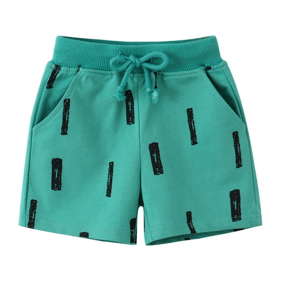 MEZZALL Toddler Girls Boys Kids Sport Cartoon Prints Casual Shorts Fashion Beach Cargo Pants Shorts Breathable Dailywear, Green, 2-3 Years