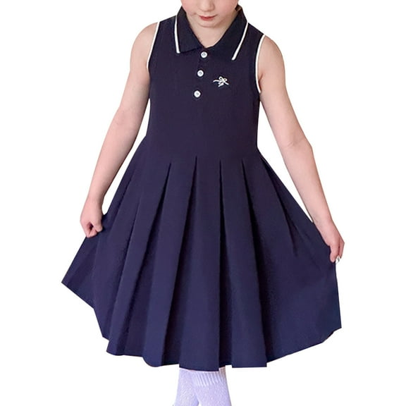 MEZZALL Toddler Girls Dresses Casual Bow Embroidery Sleeveless Dress Vest Dress For Daily Wear Age 2 16 Spring Summer Fall Soft Baby Wear