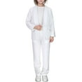 thumbnail image 1 of MEZZALL Toddler Girls Jacket Solid Color Lapel Suit Open Front Long Sleeve Blazer Coats Pants Outfits Sets For Kids Girls Size 5 14 Years Breathable Baby Wear, 1 of 9