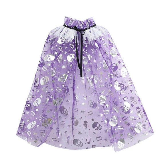 MEZZALL Toddler Girls Lace Up Cape Halloween Party Robe Kids Holiday Party Coat Infants Daily Wear Stylish / 2-10 Years