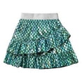 thumbnail image 1 of MEZZALL Toddler Girls Ruffle Skirt Sparkling Scales Layered Skirt Hem Wrap Side Mini Skirts Cute, 4-5 Years, 1 of 8