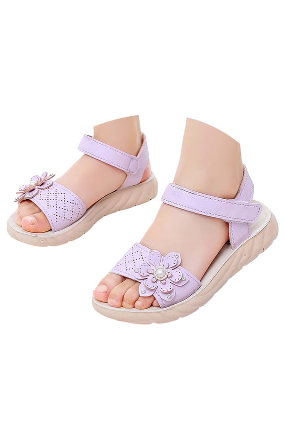 Toddler Girls Sandals For Everyday Wear Adjustable Hook And Loop Strap Comfortable Lightweight Casual Footwear For Kids Outdoor Play Spring Summer Comfort Baby Wear
