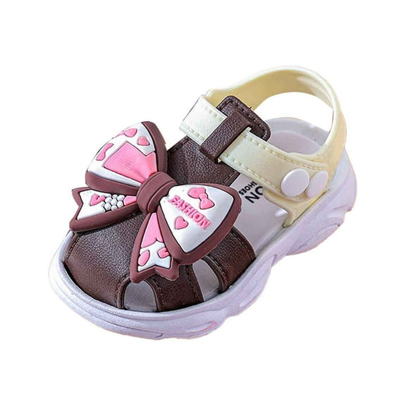 MEZZALL Toddler Girls Sandals Flower Bowknot Wedding Dress Shoes Breathable Comfortable Casual Outdoor Summer Shoes For 1-3 Year Olds Lightweight Walking Footwear Leisure / 12-15Months