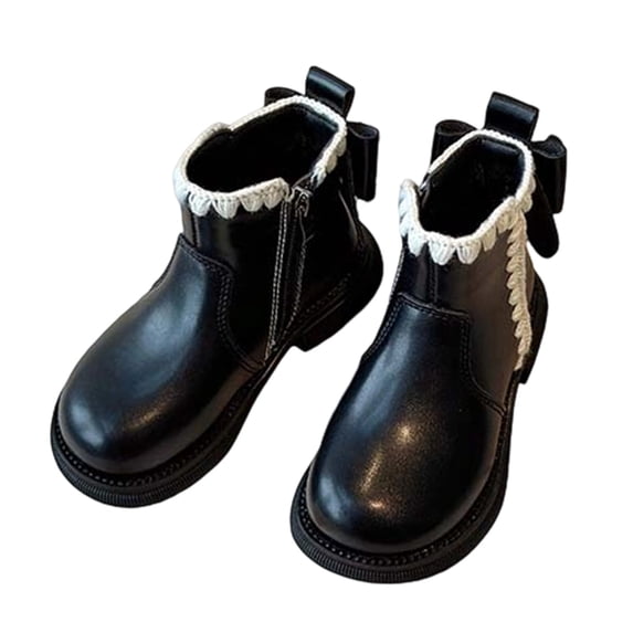 MEZZALL Toddler Girls Winter Boots With Warm And Thick For Snow Weather On Casual Boots For Children And Teenagers Boots With Bow Design For Style Shoes Soft