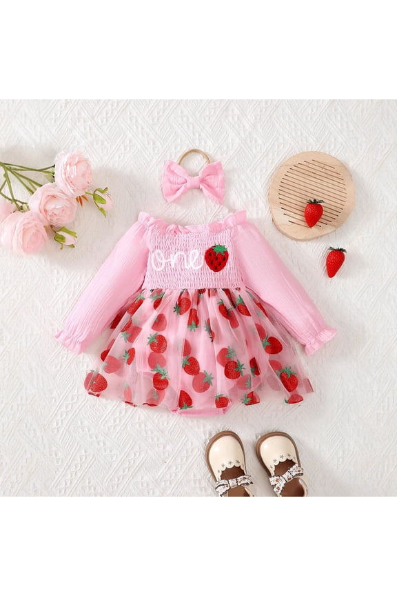 Toddler Jumpsuit Adorable Long Sleeve Mesh Layered Baby Bodysuit For Girls Soft Blend Ruffle Trim Cute Onesie Dressy And Leisure O-Neck Spring Child One-Pieces