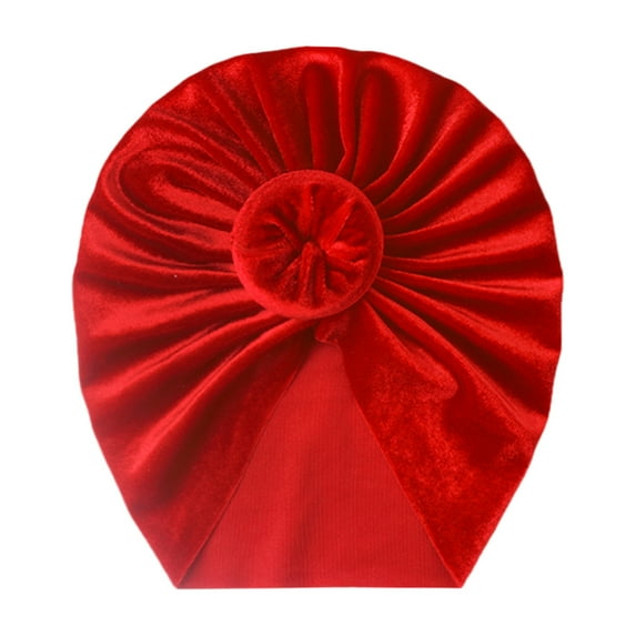 MEZZALL Toddler Kids Baby Boys Girls Solid Color Knotted Hat Beanie Headwear Cap Accessories Trendy Dailywear, Red, One Size