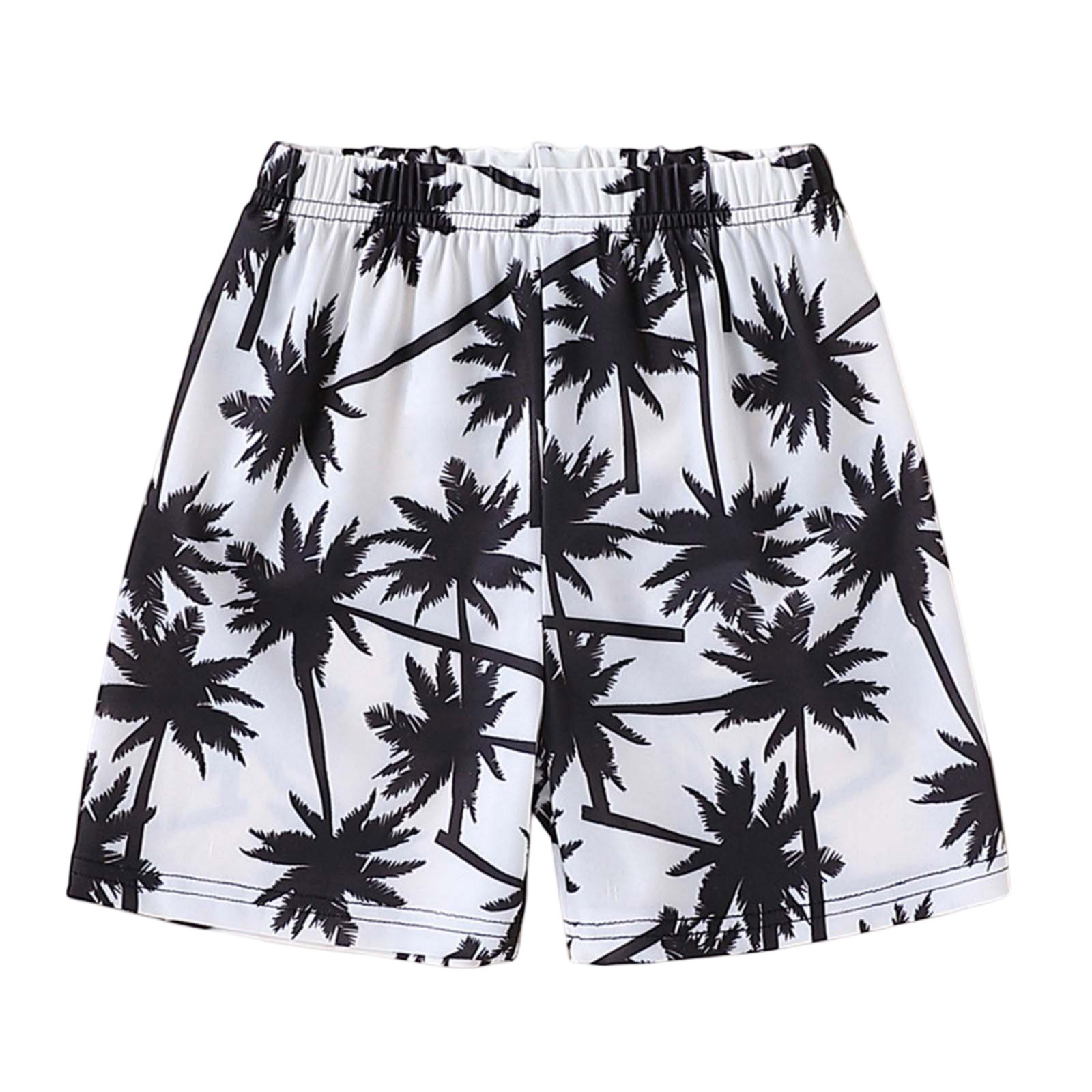MEZZALL Toddler & Kids Beach Swim Trunks With Flat Waistband Boys Girls Summer Surf Shorts For Pool & Ocean Hawaii Swim Wear, 3-4 Years