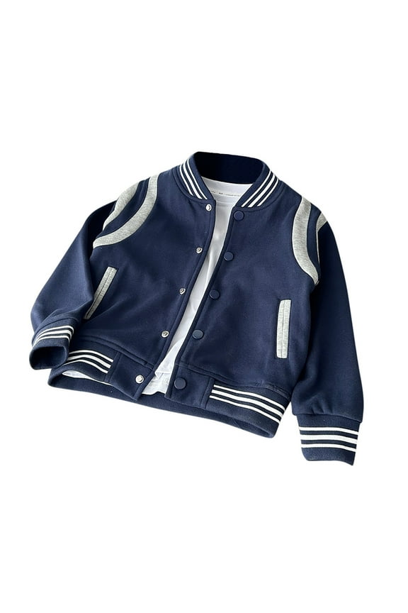 Toddler Kids Boys Girls Casual Jacket Coat Long Sleeve Outerwear Baseball Coat Windbreaker Outfits Cute, 6-7 Years
