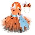 thumbnail image 1 of MEZZALL Toddler Kids Caveman Girls Halloween Hallowmas Dog Bones Historical Cavegirl Dress Outfits Solid Color Trendy Child Dresses, 1 of 5