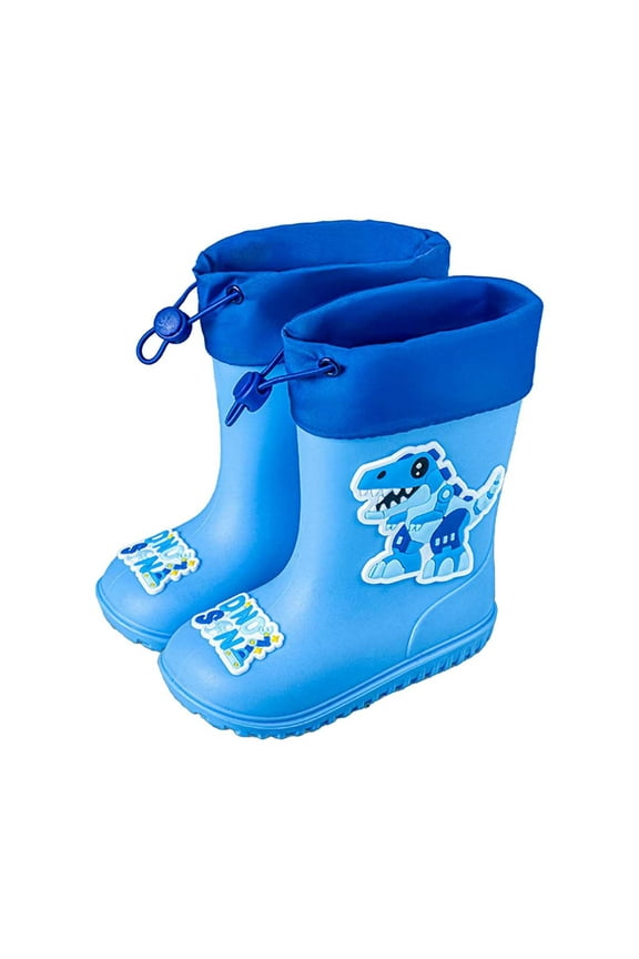 Toddler Kids Rain Boots Girls Boots Non- Comfortable Toddler Outdoor Solid Color Play Shoes Baby Children Holiday Footwear
