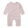 thumbnail image 1 of MEZZALL Toddler Newborn Infant Baby Pajamas Long Sleeve Rompers Jumpsuit Solid Color For Boy Girls Cozy Baby Wear, 1 of 7