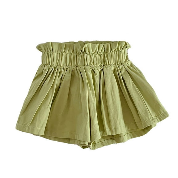 MEZZALL Toddlers Girl Skirts Shorts Kids Cute Loose Casual Mini Skort Comfort Dailywear, Light Green, 4-5 Years