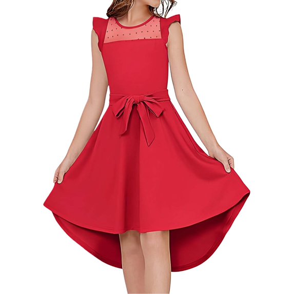 MEZZALL Trendy Girls Dresses For Everyday Wear Outdoor Casual Occasions Stylish Design For Ages 5-14 Cozy Toddler Wear