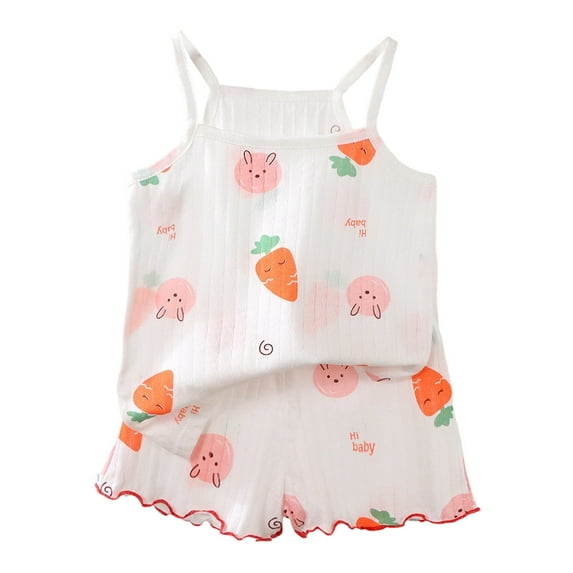 MEZZALL Trendy Girls Outfits Sets For Everyday Active And Sleepwear Comfortable Tops And Shorts Combo For 1-8 For Summer Fall Activities Toddler Dailywear Comfort / 7-8 Years