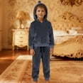 thumbnail image 1 of MEZZALL Velvet Tracksuit Kids Boys Girls Warm Two Piece Outfits Fuzzy Jogger With Hoodie For Fall Winter Boho Long Sleeve Clothing Sets, 1 of 3