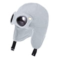 thumbnail image 1 of MEZZALL Warm Caps Girl Boy Hooded Winter Scarf Kids Hat With Sunglasses Cap Scarf Knit Baby Care Comfort Toddler Dailywear, Grey, 4-10 Years, 1 of 3