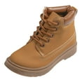 thumbnail image 1 of MEZZALL Winter Solid Color Versatile Girls Boots New British Fashionable Children Short Boots Versatile Toddler Shoes, Brown, 23, 1 of 7