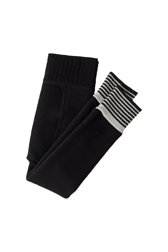 Winter Thick Padded Tights For Children Leggings For Girls Leggings Thermal Pantyhose Ankle Length Pants Cozy Toddler Dailywear, Black, 6-8 Years