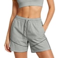 thumbnail image 1 of MEZZALL Women Athletic Shorts Lightweight Knee Length Casual Summer Fashion Sportswear Soft Solid Color Daily Ladies Workout Stretchy Bottoms, 1 of 4