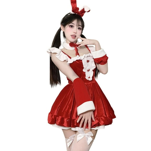 MEZZALL Women Christmas Outfits Sets Elegant Style Party Dress For Sparkly Velvet Gown Stage Performance Dresses Clothes Boho Clothing