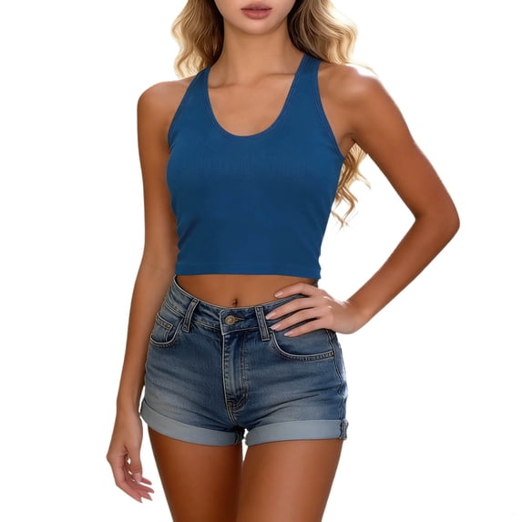 MEZZALL Women Fashion Sleeveless Camisole With Built In Bra O-Neck Support Slim Strap Tank Tops Summer Solid Color Casual Layering Soft Ladies Camis