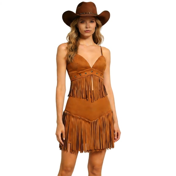 MEZZALL Women Fringe Sleeveless Spaghetti Strap Retro Hippie Cropped Tank Tops Summer Solid Color Boho Female Camisole