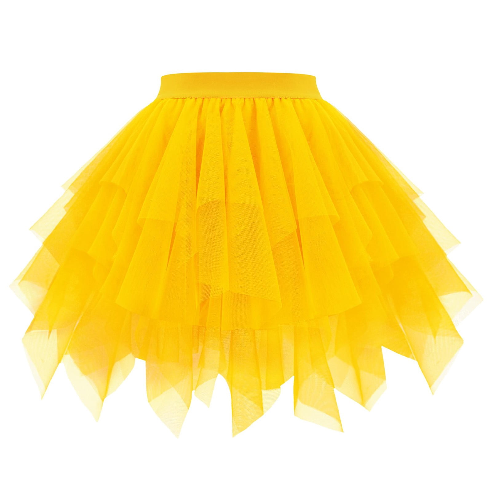 How Draw Flash MEZZALL Women Irregular Tulle Tutu Skirt, Ladies Layered Mesh Half ...