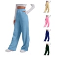 thumbnail image 1 of MEZZALL Women Lined Sweatpants Wide Straight Leg Pants Bottom Sweatpants Joggers Pants Workout High Waisted Yoga Pants With Pockets, 1 of 6