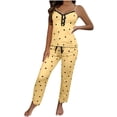 thumbnail image 1 of MEZZALL Women Long Sleeve Pajama Floral Heart Print Sleepwear Soft Comfy Loungewear Nightwear Homewear Outfit Vacation 2 Piece Pjs, 1 of 5