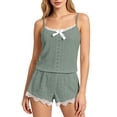 thumbnail image 1 of MEZZALL Women Pajama Two Piece Sleepwear Lace Camisole Tops With Shorts Outfits Soft Breathable Summer Loungewear Trendy Pjs, 1 of 4
