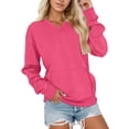 thumbnail image 1 of MEZZALL Women Pullover Sweatshirt Long Sleeve Soft Thermal Winter Wear Cozy Oversized Crewneck Tops With Pockets For Casual Athletic Comfort Cozy Fall Clothing, 1 of 5