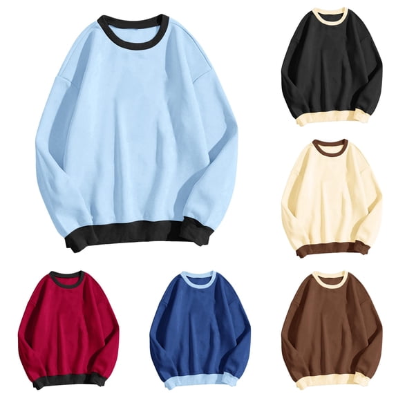 MEZZALL Women Sweatshirts Solid Color Long Sleeve Daily Home Outdoor Workout Crewneck Tops Basic Comfort Pullover