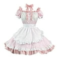 thumbnail image 1 of MEZZALL Women's Pink Cute Soft Princess Dresses Girls Sweet Short Sleeves Kawaii Japanese Style Dresses with Bows Trendy, 1 of 4